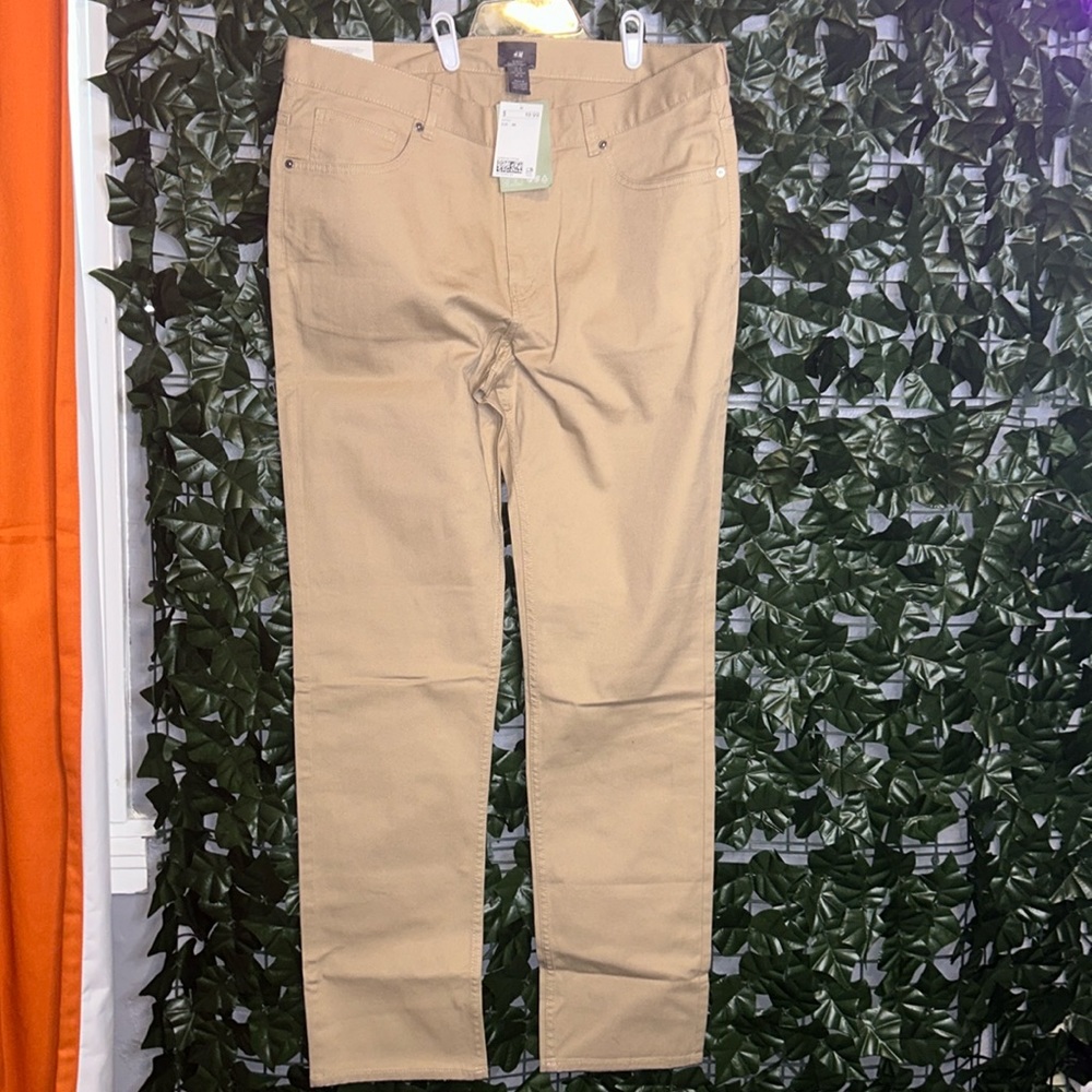H&M Slim Fit Cotton Twill Pants
